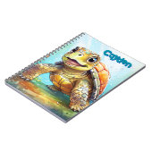 Persoonlijke Zeeschildpad Cute Notitieboek (Linkerzijde)