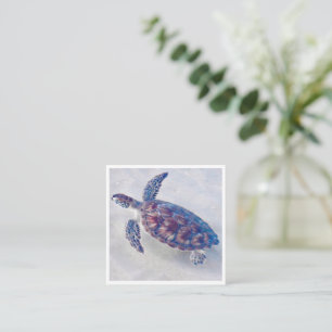 Persoonlijke zeeschildpad mini-notitiekaarten notitiekaartje
