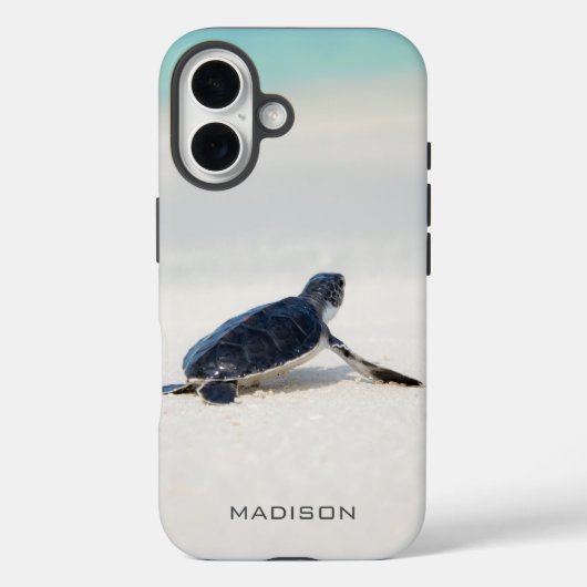 Persoonlijke Zeeschildpad Strand Aangepaste Foto N Case-Mate iPhone Case (Achterkant)
