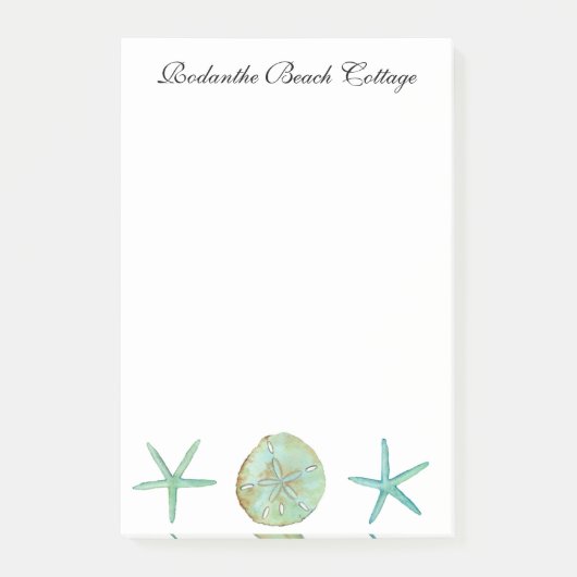 Persoonlijke zeester aquarel Notitieblok Post-it® Notes (Voorkant)
