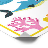 Persoonlijke Zeewezens Kunstprintset voor Kinderen Poster (Hoek)