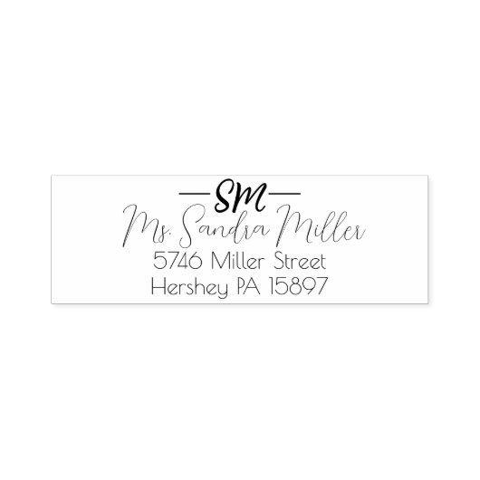 Persoonlijke zelfinkende stempel Adres (Design)