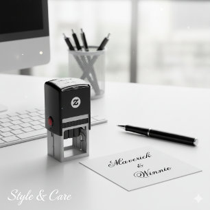 Persoonlijke zelfinkende stempel met het stel-naam
