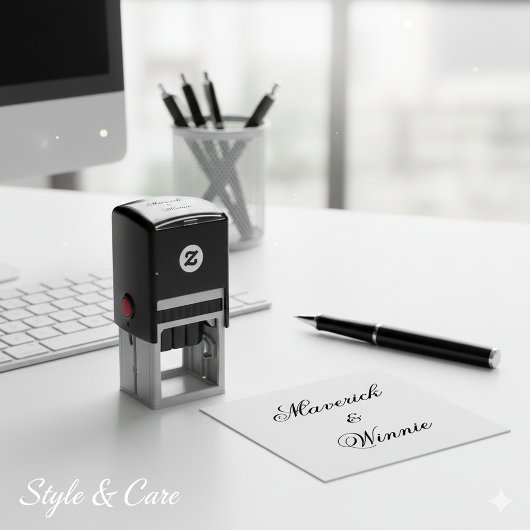 Persoonlijke zelfinkende stempel met het stel-naam