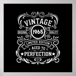 Persoonlijke zestig vintage 60ste verjaardagsfeest poster