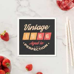 Persoonlijke zestig vintage 60ste verjaardagsfeest servet