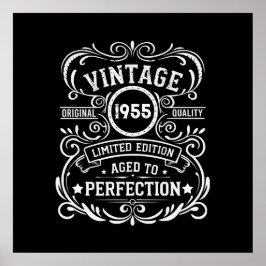 Persoonlijke zeventig vintage 70ste verjaardagsfee poster