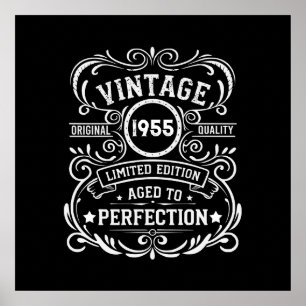 Persoonlijke zeventig vintage 70ste verjaardagsfee poster