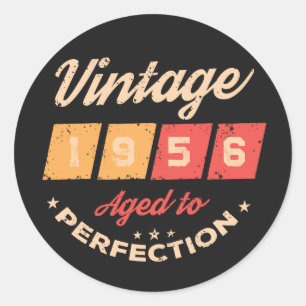 Persoonlijke zeventig vintage 70ste verpartij ronde sticker