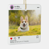 Persoonlijke zgn. social media post keramisch ornament (Rechts)