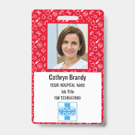 Persoonlijke ziekenhuiswerknemer ID, foto en naam Badge
