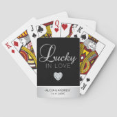 Persoonlijke zilver-LUCKY in het liefste huwelijk Pokerkaarten (Achterkant)