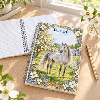 Persoonlijke Zilveren Andalusische Lenteboerderij Notitieboek