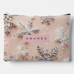 Persoonlijke Zilveren Glitter Sneeuwvlok Etui