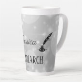 Persoonlijke Zilveren Inkpot Matriarch Latte Mok (Rechterhoek)