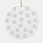 Persoonlijke zilveren kerst keramisch ornament (Achterkant)