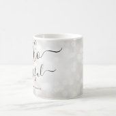 Persoonlijke zilveren lichten "Hallo mooi" Koffiemok (Center)