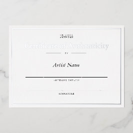 Persoonlijke Zilverfolie Certificaat Echtheid Folie Uitnodiging