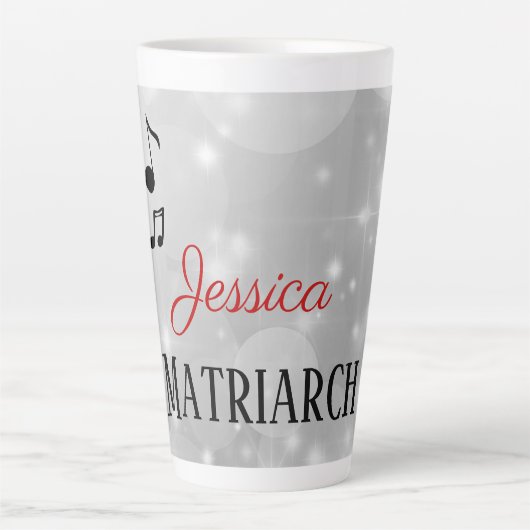 Persoonlijke Zilvermuziekmatriarch moeder Latte Mok (Voorkant)