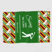 Persoonlijke ZIMBABWESE VLAG Golfhanddoek (Horizontaal)