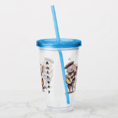 Persoonlijke Zingende Katten Acryl Drinkbeker (Links)