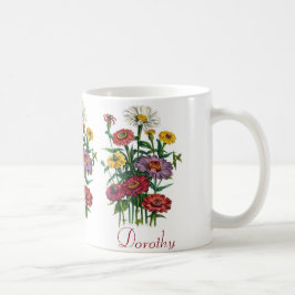 Persoonlijke zinnias koffiemok