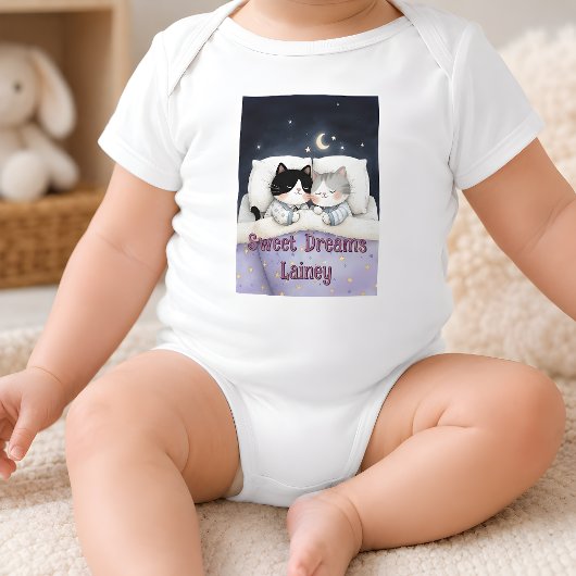 Persoonlijke Zoete Droom Kitties Romper