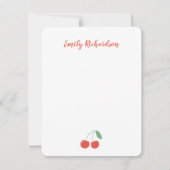 Persoonlijke zoete kersenskaart notitiekaartje (Voorkant)