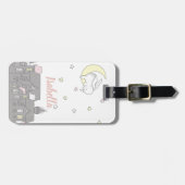 Persoonlijke Zoete Konijn Liefde Luiertas Label Bagagelabel (Voorkant horizontaal)