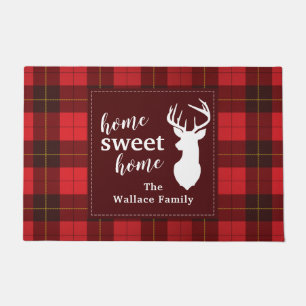 Persoonlijke Zoete Thuis Tartan Clan Wallace Plaid Deurmat