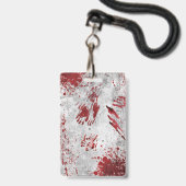 Persoonlijke Zombie Apocalypse Bloed Lanyard Badge (Achterkant met lanyard)