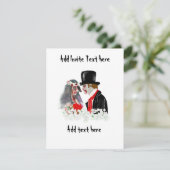 Persoonlijke zombie bruid en bruidegom op hun trou kaart (Staand voorkant)