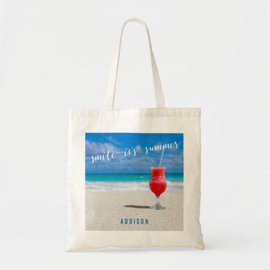 Persoonlijke Zomer Boodschappentassen Tote Bag (Voorkant)