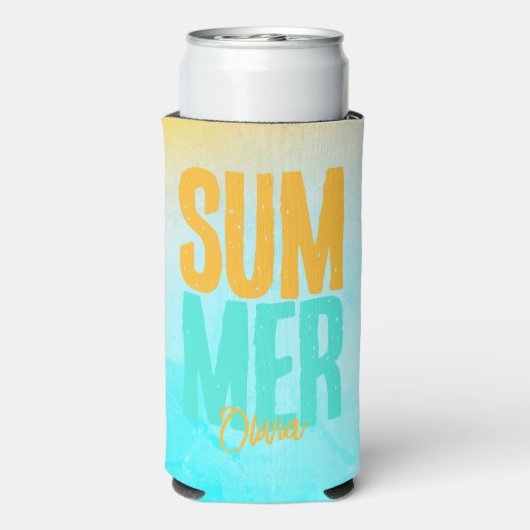 Persoonlijke Zomer Seltzer Blikjeskoeler (Seltzer Achterkant)