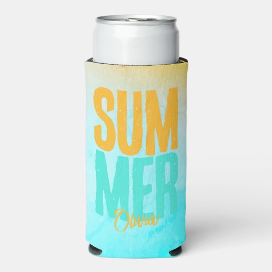 Persoonlijke Zomer Seltzer Blikjeskoeler (Seltzer Voorkant)