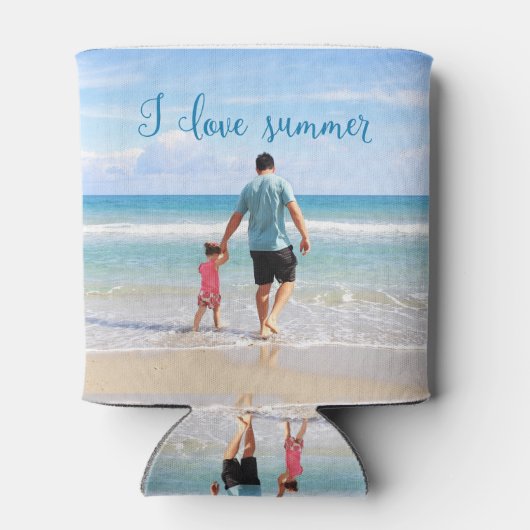 Persoonlijke zomerfoto toevoegen Koelbox Blikjeskoeler (Achterkant)