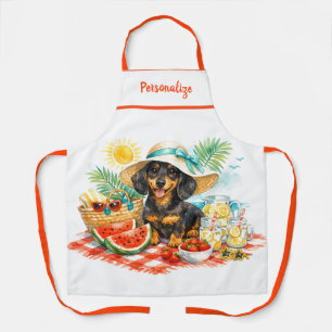 Persoonlijke Zomerpicknick Das puppy hond Schort
