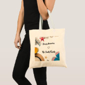 Persoonlijke zomerstrandframe sjabloon tote bag (Voorkant (product))