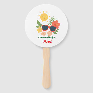 Persoonlijke zomerventilatorset | Mooie zon, tropi Handwaaier
