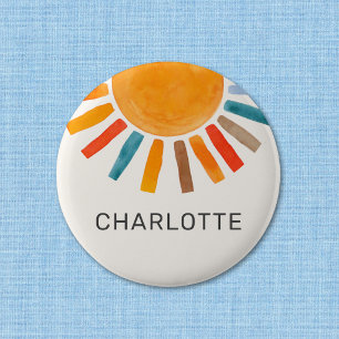 Persoonlijke Zon Ronde Button 5,7 Cm