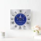 Persoonlijke zondagsschoolleraar geeft JOUW TEKST Vierkante Klok (Huis)