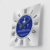 Persoonlijke zondagsschoolleraar geeft JOUW TEKST Vierkante Klok (Hoek)