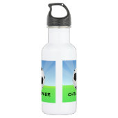 Persoonlijke zondendaagse Voetballen Waterfles (Achterkant)