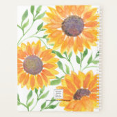 Persoonlijke zonnebloem 2023 planner (Achterkant)