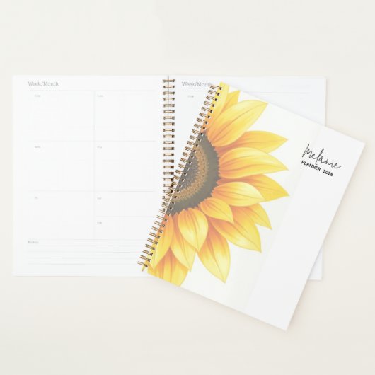 Persoonlijke Zonnebloem 2026 Weekplanner Planner (Display)