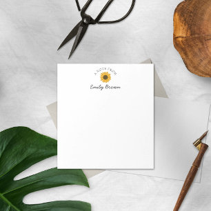 Persoonlijke zonnebloem A opmerking van laptops Notitieblok