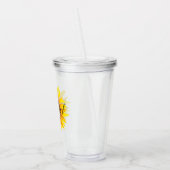 Persoonlijke zonnebloem acryl drinkbeker (Links)