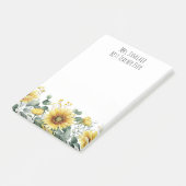 Persoonlijke zonnebloem bloem leraar waardering post-it® notes (Schuin)