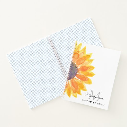 Persoonlijke zonnebloem-breedtegraad Journal Notitieboek (Binnen)