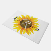 Persoonlijke zonnebloem  deurmat (Schuin)